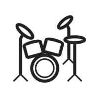 Drum Set Line Icon vector