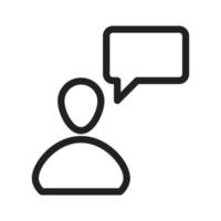 Customer Talking Line Icon vector