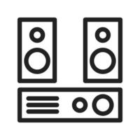 icono de línea del sistema de audio vector