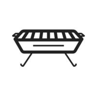 icono de línea de barbacoa vector