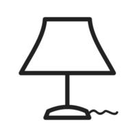 Table Lamp Line Icon vector