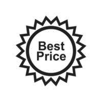 Best Price Tag Line Icon vector