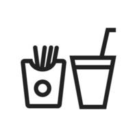 Fast Food Line Icon vector