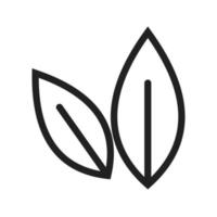 Leaves Line Icon vector