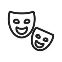 Two Masks Line Icon vector