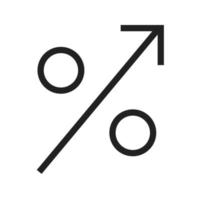 High Percentage Line Icon vector