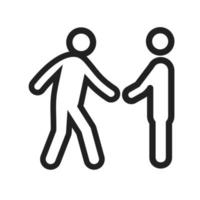 Shaking Hands Line Icon vector