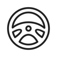 Steering Wheel Line Icon vector