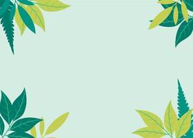 background with plant theme vector