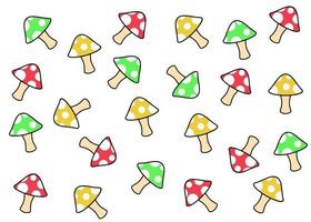 mushroom pattern design vector