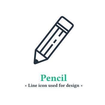 Edit icon vector isolated on a white background.  Pencil Symbol Marks for web and mobile apps.  Vector illustration