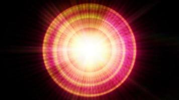 uma estrela pulsar gráfica irradia luz e pulsa energia - loop video