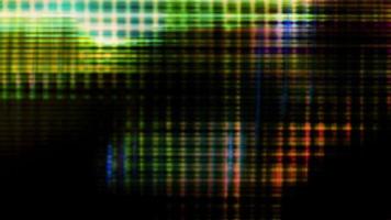 Television screen pixels fluctuate with color and video motion - Loop