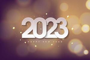2023 happy new year with blur background