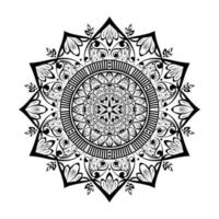 patrón circular dibujado a mano en forma de mandala para mehndi, tatuaje, decoración, henna, página de libro para colorear. vol-7 vector