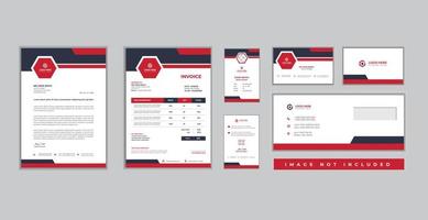professional business branding stationery set design vector