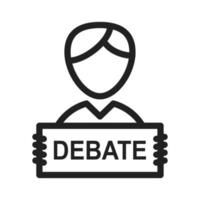 Debate Line Icon vector