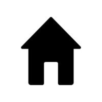 Home black vector icon isolated on white background