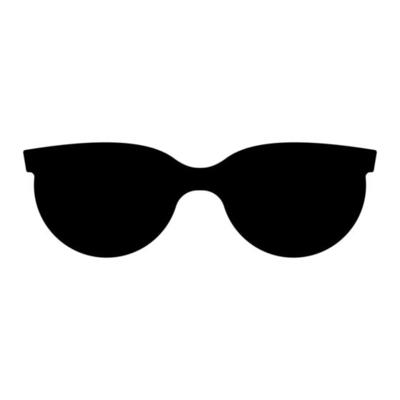 Sunglasses black vector icon on white background