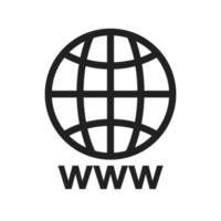 World Wide Web Line Icon vector