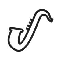 icono de línea de saxofón vector