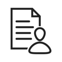 Customer Data Line Icon vector