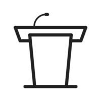 Podium Line Icon vector