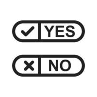 Yes No Option Line Icon vector