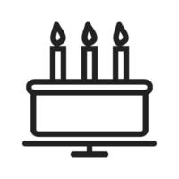 Birthday Cake Line Icon vector