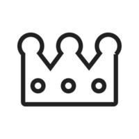 King's Crown Line Icon vector