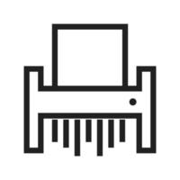 Shredder Line Icon vector