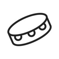 Tambourine Line Icon vector