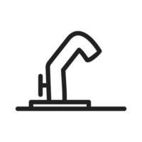 Water Tap Line Icon vector