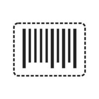 Cutting Bar Code Line Icon vector