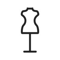 icono de línea de maniquí vector