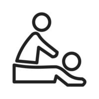 icono de línea de masaje vector