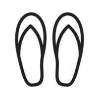 icono de línea de zapatillas vector