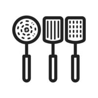 Spatulas Line Icon vector