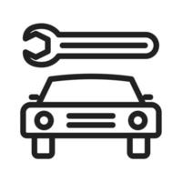 icono de línea i de reparación de automóviles vector