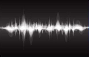 Sound waves oscillating dark light vector