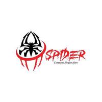 spider logo vector, animal design making a nest, and movie cartoon character vector