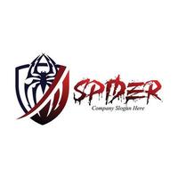 spider logo vector, animal design making a nest, and movie cartoon character vector