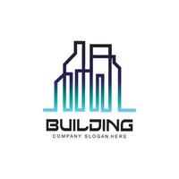 City Building Construction Logo Design Premium Quality Line Vector Illustration