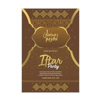 iftar poster template with moroccoan vibes design vector