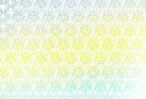 Light green, yellow vector background with bubbles.