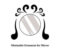 Mirror with ethnic ornamental frame, ornamental frame vector illustration