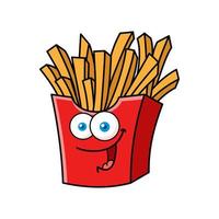 Funny French Fries Cartoon Character