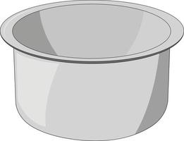 Stainless Steel Pot Vector Illustration
