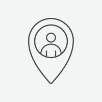 Gps navigation vector icon. Isolated location icon vector design.
