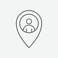 Gps navigation vector icon. Isolated location icon vector design.